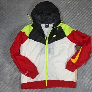 Nike Windrunner City of Athletes Jacket Colorblock Los Angeles Red White Mens XL